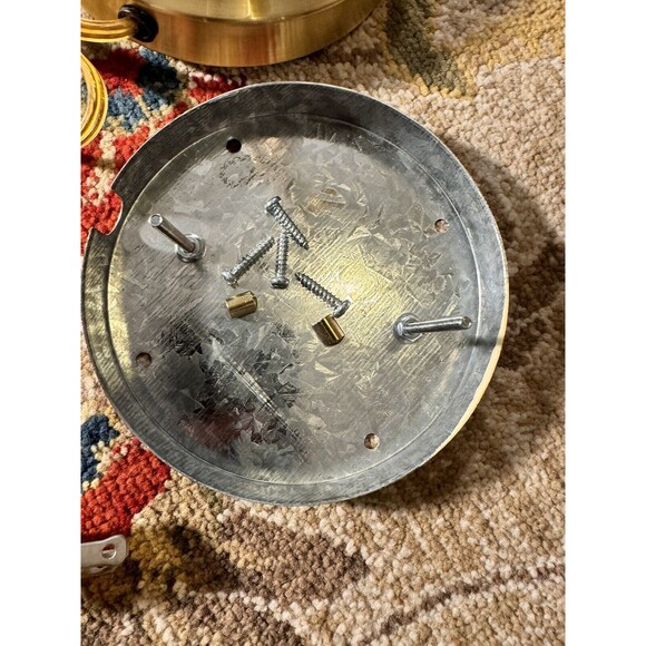 vintage Decorative 1 light Swing Arm Wall Sconce  Brass with white bell shade - Picture 3 of 16